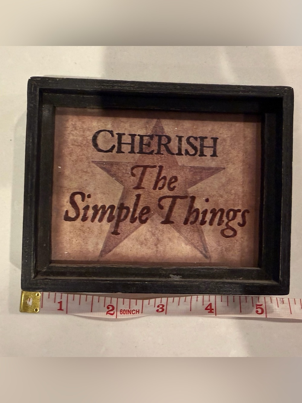 Cherish The Simple Things Framed Wall Art - Brown Rustic Home Accent